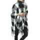 thumbnail image 3 of Poncho tipo capa abierto con frente cálido para mujer, chales con bloques de color, cárdigan de invierno, ponchos estampados para mujer, 3 of 5