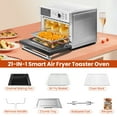 thumbnail image 5 of OIMIS Smart Stainless Steel Air Fryer Oven with 21 Presets 32QT Extra Large Air Fryer Toaster Oven Combo,with Rotisserie & Dehydrator, Fit 13" Pizza, 1800W,Silver, 5 of 8