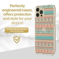 thumbnail image 2 of Case Yard iPhone-12-Pro-Max Case Clear Soft & Flexible TPU Ultra Low Profile Slim Fit Thin Shockproof Transparent Bumper Protective Cover Drop Protective Cell Phone Cases (Aztec Pattern), 2 of 8