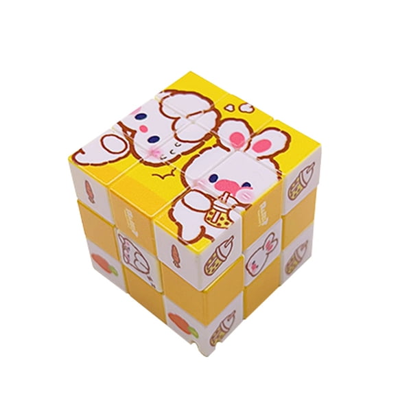 2.2" 3x3 Cute Bunny Rabbit Cartoon Speed Cube Puzzle Toy