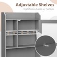 thumbnail image 5 of HomGarden Over The Toilet Storage Bathroom Cabinet 4-Tier Adjustable Organizer, Gray, 5 of 11
