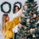 thumbnail image 1 of Seyotauo 6 Pcs Christmas Ball Ornaments 2.36 inch Glittering Shatterproof Plastic Xmas Balls Baubles Set with Stuffed Delicate Decoration with 5 Styles Hanging Bulbs Pendants for Holiday Party Decor, 1 of 6