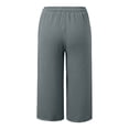 thumbnail image 4 of XAOFW Girl's Knee Length Pants Lightweight Girls Casual Wide Leg Trousers With Pockets And Ties For Everyday Wear Stylish Bottom 6-7 Years, 4 of 5