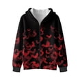 thumbnail image 4 of Uorisanigo Red Bat Boys Girls Hoodies Sweatshirt Soft Zipper Hoodies Jacket Spring Autumn Winter Long Sleeve Pullover Tops Fashion Clothes Casual Athletic Tops, 4 of 8
