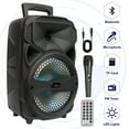 thumbnail image 4 of Dazone Bluetooth Speaker, Portable Wireless LED Speaker 8" with FM Radio/USB/SD Slot/Karaoke(with Mic, Remote Control), 4 of 13