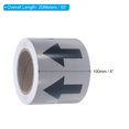 thumbnail image 2 of Unique Bargains Directional Flow Arrow Tape 4'x65', Adhesive Pipe Identification Marking Stickers, Black on Gray, 2 of 5