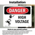 thumbnail image 3 of High Voltage OSHA Danger Vinyl Decal Label 14 Inch x 10 Inch - 5 Pack, 3 of 6