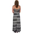 thumbnail image 2 of Peach Couture Women's Damask Spring and Summer Sleeveless Blouson Maxi Dress, 2 of 2