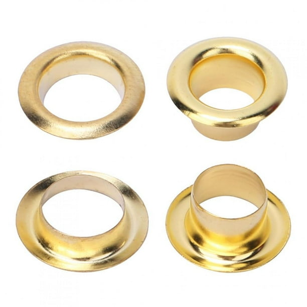 Tebru 100Pcs Grommet Grommets, Metal Brass Grommets Antique Style Replacement Grommet Repair
