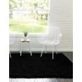 thumbnail image 4 of Unique Loom Everyday Shag Plush Area Rug 5' x 8' Rectangle in Black, 4 of 4