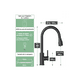 thumbnail image 2 of Grifo Mezclador BELUG Llave De Cocina Flexible Negro, 2 of 3