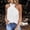 White, variant on Women's Cross Front Halter Neck Tank Top, Sleeveless Crisscross Cami Blouse, Solid Color Casual Summer Top, 5 Colors, Sizes S-XXL