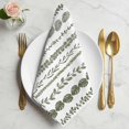 thumbnail image 2 of Cloth Napkins Set of 4 - 20x20 Inches, Dark Sage Green Botanical Washable Reusable Table Napkins, Summer Botanical Leaf Vertical Stripes Soft & Absortbent Dining Napkin for Party Wedding Hotel, 2 of 9