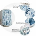 thumbnail image 5 of Small Stall Shower Curtain 48x72 Inch Narrow Half Size Blue Botanical Bath Curtains Bathroom Decor Watercolor Spring Summer Leaf Pastoral Waterproof Fabric Shower Curtain Set with Hooks 48 Inch, 5 of 6