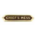 thumbnail image 1 of Treasure Gurus Chiefs Mess Brass Door Sign Maritime Ships Plaque, 1 of 2