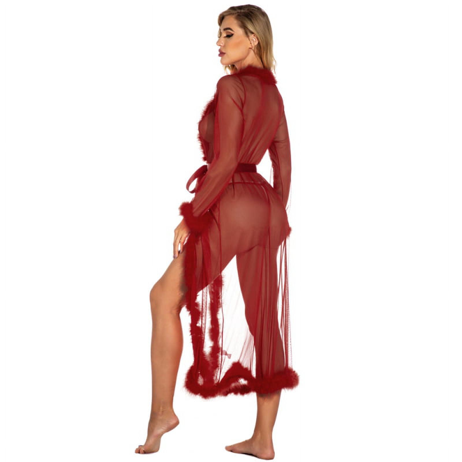 Women Sleepwear Night Dress Lingerie Lace Silk Nightgown Dress Sleepwear Front Closure Nightwear Lace Underwear Nightdress