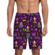 thumbnail image 1 of Balery Mardi Gra2 Pantalones cortos de pijama de punto de algodón para hombre con cinturilla y bolsillos-Small, 1 of 6