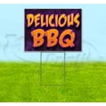 thumbnail image 1 of Delicious BBQ (18" x 24") Yard Sign, Includes Metal Step Stake, 1 of 6
