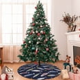 thumbnail image 7 of Lsque Sardine Print Christmas Tree Skirt, Tree Skirt with Ties or Velcro, Perfect for Holiday Decorations, Halloween, and New Year-30", 7 of 7