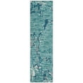 thumbnail image 2 of Addison Rugs Chantille Indoor/Outdoor Transitional Stripes Teal Washable Runner Rug, 2'3" x 7'6", 2 of 6