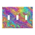 thumbnail image 2 of Dailycode Light Switch Plate Covers 2 Gang Wall Plate Plastics Outlet Covers for Kitchen Home Office Decor Rainbow Tie-dye, 2 of 8