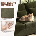 thumbnail image 3 of FFH 108" Sectional Sofa with Pull Out Bed, Recliner and Storage Chaise, L-Shaped Modern Couch, Living Room Furniture Sets, Green, 3 of 10