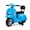 Blue, variant on Official Vespa 6V Kids Electric Ride-On Scooter – 4-Wheel Anti-Rollover Motorbike – Headlight, Backrest, Training Wheels – Durable PP Battery Car for Toddlers – Red