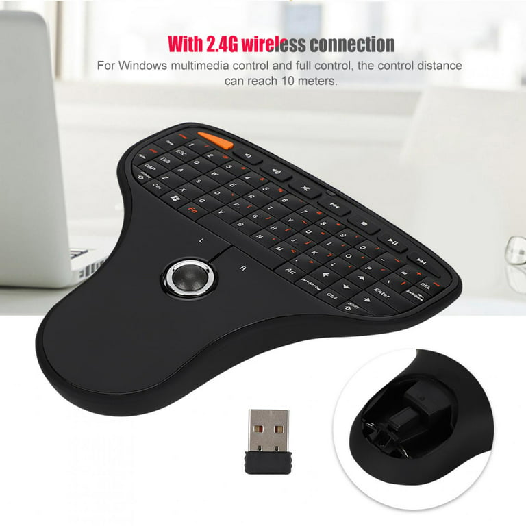 LYUMO N5901 QWERTY Keyboard Trackball 2.4G Wireless Mini USB MultiMedia Keyboard for TV Computer,Wireless Keyboard - Walmart.com