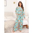 thumbnail image 5 of MINTREUS Women's Pajama Set Long Sleeve Sleepwear Set Soft Two Piece Matching Set with Pockets, 5 of 5