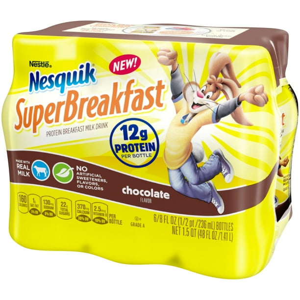 Nesquik Super Breakfast Protein Milk Chocolate Drink 8 fl. Oz 6 Count