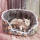 thumbnail image 3 of Pet Dog Bed Nest Cashmere Warming Hot Dog Bed House Soft Dog Lounger Nest Dog Baskets Winter Plush Kennel For Cat Puppy Supplies ShopWise Round, 3 of 10