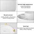 thumbnail image 3 of AOWOO Makeup Brush Holder Organizer, 360 Degree Rotating Brush Holder, Eye Shadow Brush Lipstick Case, Cosmetic Storage, 5 Slot Makeup Brushes Cup Tray for Bathroom, Desk Storage(White), 3 of 7