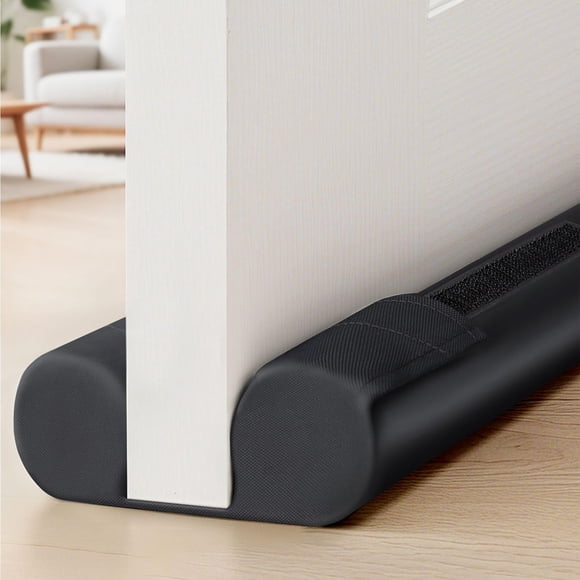 Tapón de puerta para uso diario, ajustable, 36 cm, negro