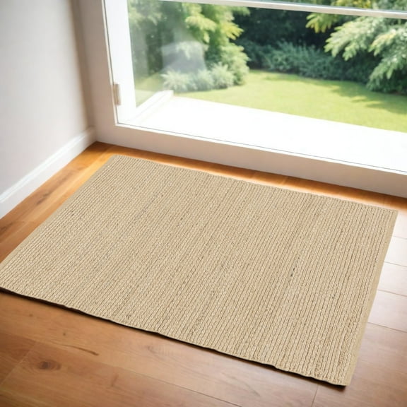 3' X 5' Natural Jute Flatweave Handmade Area Rug