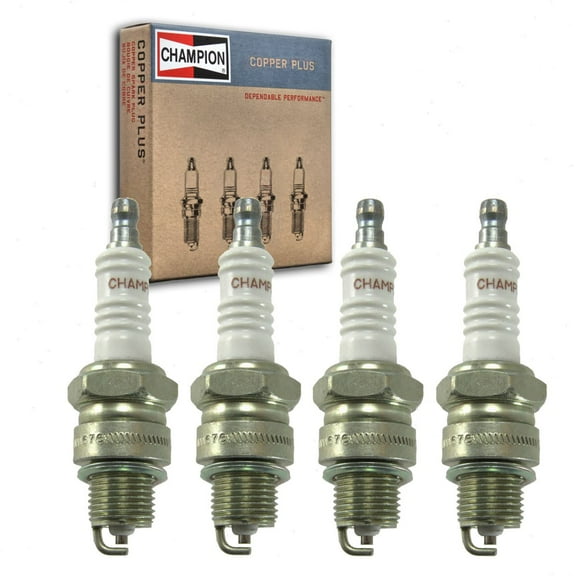 4 pc Champion 327 Copper Plus Spark Plugs for AER32 BPR6HS BPR6HS10 BPR6HSA RL87YC W22FPRU Ignition Wire Secondary