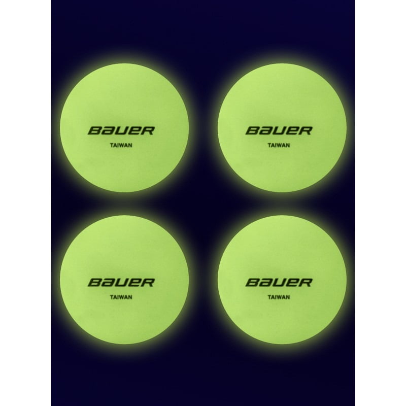Cool or Warm Weather Bauer 4 Pack No Bounce Street Hockey Balls 