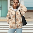 thumbnail image 4 of Yuyamidu Sweat Shirts for Womens Oversized Sweatshirt Capybara Hoodie Cute Winter Jackets for Women Zip Up Hoodie Ladies Hoodies Heavy Jacket Long Sleeve Coats M, 4 of 8