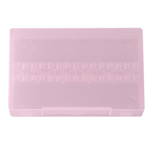 Caja para brocas de uñas, caja portátil para taladro de uñas con 14 agujeros, caja de exhibición para pulido artístico de uñas, caja de almacenamiento con soporte para brocas()