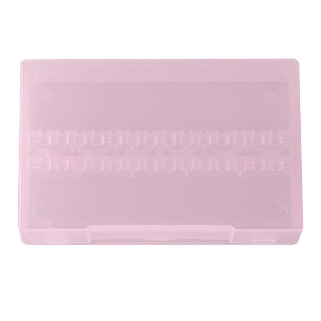 Caja para brocas de uñas, caja portátil para taladro de uñas con 14 agujeros, caja de exhibición para pulido artístico de uñas, caja de almacenamiento con soporte para brocas()