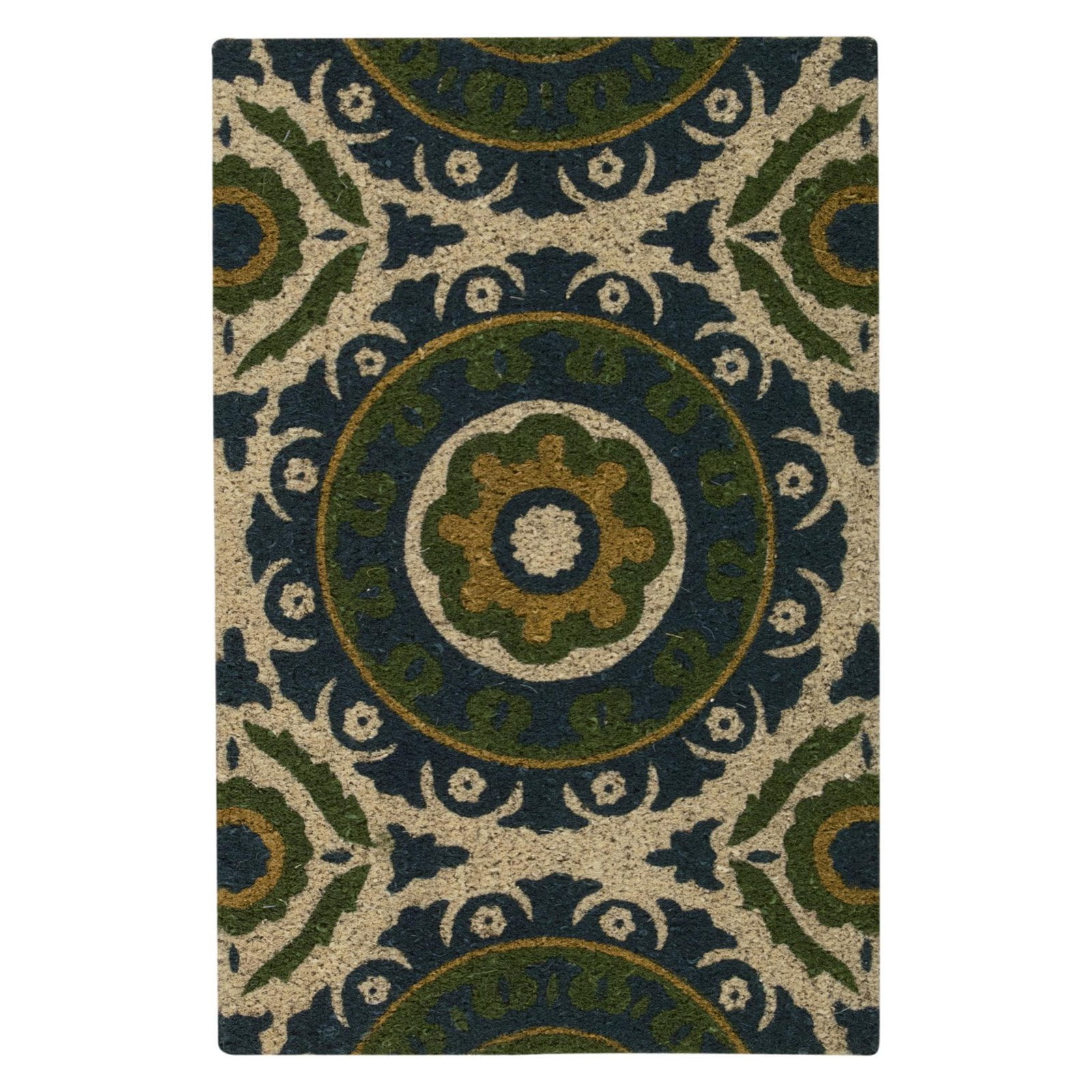Waverly Greetings "Solar Flair" Blue Green Doormat by Nourison