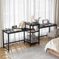 Tribesigns 2 Person Computer Dual Workstation Desk with Storage Shelves ...