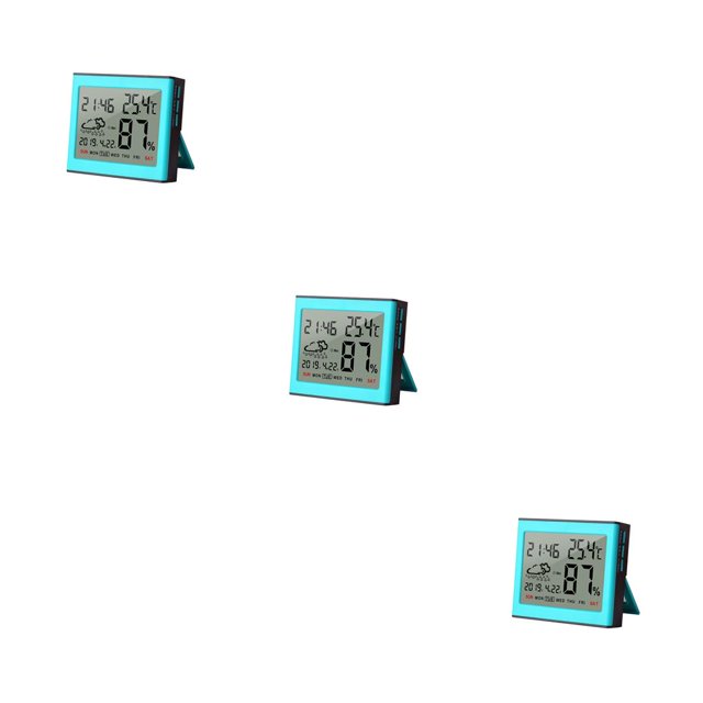 Matsuzay Termómetro higrómetro electrónico ajustable con soporte, Detector colgante, estación meteorológica, medidor de temperatura y humedad Type5 NO5 Matsuzay CBP214148