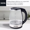 thumbnail image 3 of Cafetera Tetera Vidrio Eléctrica Hervidor Agua Acero Inox 2l, 3 of 4