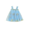 thumbnail image 2 of Aojekbee Little Girls Summer Princess Dress Sleeveless 3D Flower A-line Sweet Tulle Dresses, 2 of 10