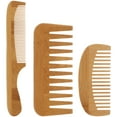 thumbnail image 1 of 3 Pcs Bamboo Combs Portable Hair Combs Barber Shop Combs Household Hair Combs, 1 of 8