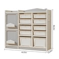 thumbnail image 7 of Kids Toy Storage Organizer, Multipurpose Bookshelf and Toy Chest, Toddler Storage Cabinet with Bins and Cabinet for Kids Room, Playroom, Nursery, 7 of 7
