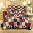 thumbnail image 2 of ZIATUBLES King Size 3-Piece Geometric Aztec Patchwork Print Duvet Cover Set, Soft Easy-Care Zipper Closure Bedding, Modern Bedroom Decor Includes 1 Duvet Cover & 2 Pillowcases, 2 of 8