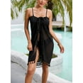 thumbnail image 5 of Beach Long Sarong Women Bikini Cover Up Swimwear Bathing Suit Summer Beach Dress Swimsuit Wrap Cover Up Multi-use Wrap, Beach Wrap White/Black,Size L, 5 of 6