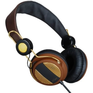 iGo Miami Headphones, Brown/Gold