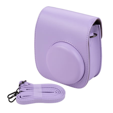 Portable Instant Camera Case Bag Holder PU Leather with Shoulder Strap Compatible with Fujifilm Fuji Instax Mini 11